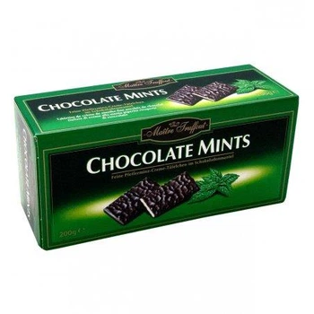 Шоколадные конфеты Maitre Truffout Chocolate Mints Черный шоколад с мятой 200г (ШЦ-00039)