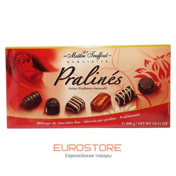 Шоколадные конфеты Maitre Truffout Pralines Красный 400 г (ШЦ-00004)