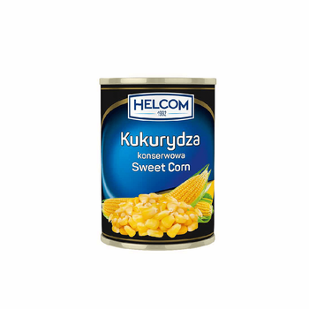 Консервированная кукуруза Helcom Sweet Corn сахарная 400г желтая жестяная банка (КК-00029)