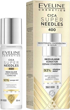 Сироватка для обличчя Eveline Cica Super Needles 400 від перших ознак старіння 30 мл (5903416084389)