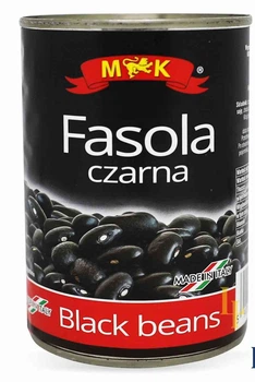 Консервована фасоля Fasola MK Czarna чорна 400г жорстка банка (КЧ-00035)