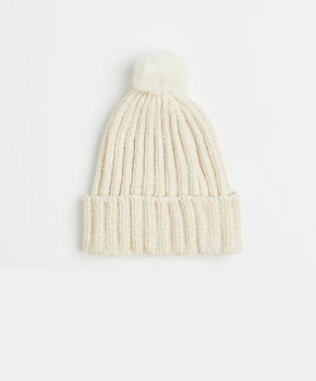 Шапка H&M 1101814АВ молочный 104-122см (50-51)