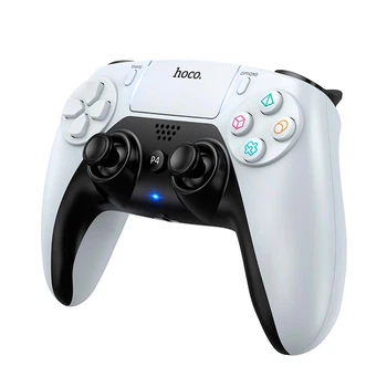Игровой контроллер HOCO GA1 Phoenix, PS4, PC Wireless Game Controller GA1, 800mAh, 8h, BT4.2, 3.5mm, Trackpad, RGB, white