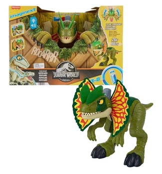 Динозавр Дилофозавр Imaginext Jurassic World Dilophosaurus Fierce Launchin