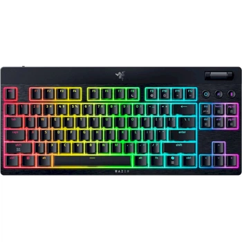 Клавиатура беспроводная Razer BlackWidow V4 Low-Profile TKL Wireless/Bluetooth/USB Yellow switch Black (RZ03-05450100-R3M1)
