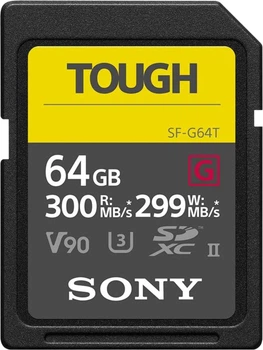 Карта памяти Sony Tough SDXC 64GB UHS-II U3 V90 (SF64TG)