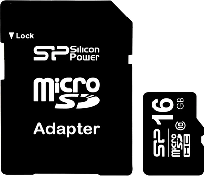 Карта памяти Silicon Power microSDHC 16GB UHS-I U1 + SD-адаптер (SP016GBSTH010V10SP)
