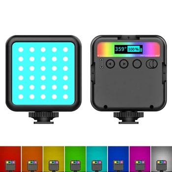 Накамерный LED RGB-свет Puluz PU560B 2500–9000K с аккумулятором, OLED-дисплеем и 13 режимами сцен (E1463AAEBA16)