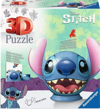 Puzzle 3D Ravensburger Kula Disney Stitch z uszami 77 elementów 11574 (4005556115747)