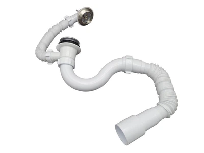 Сифон для ванны MILLZ прямоточный с выпуском Сlick-Сlack 11/2" и гофротрубой 40х40/50 SV27200133