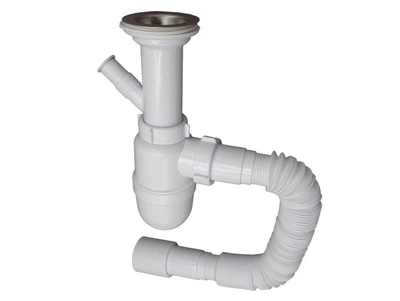 Сифон для раковины MILLZ 11/2"х40 отвод для стиральной машинки, с гофротрубой 40х40/50 SY13000043