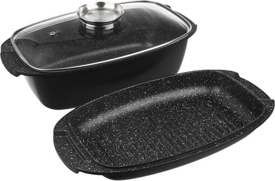 Brytfanna do piekarnika Orion Grande 3 w 1 z pokrywką 39 x 22 x 15 cm (8592381175825)