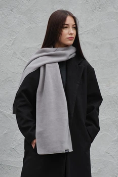 Флисовый Шарф Женский Серый Однотонный Without Long Gray Woman - (362697)