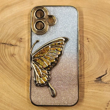 Чехол Hoco Butterfly case для iPhone 17 Gold