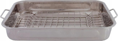 Brytfanna Kadax Motte z rusztem srebrna 35x26x6 cm (5903699431023)