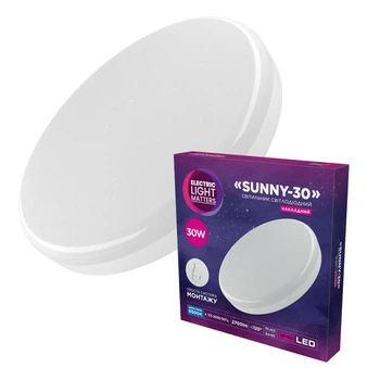 Светильник LED накладной ELM SUNNY 30Вт 6500К IP40 круглый (26-0077)