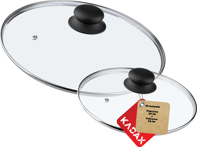 Набір кришок Kadax скляних 20 см + 28 см (5903699436882)