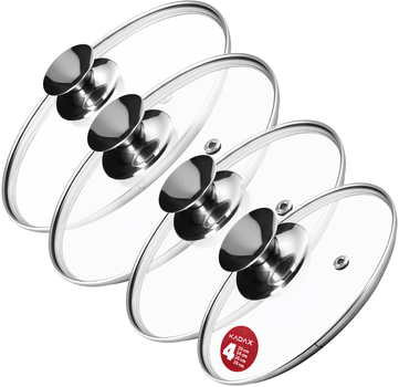 Zestaw pokrywek Kadax Salerno szklanych 20 cm + 24 cm + 26 cm + 28 cm (5903699477465)