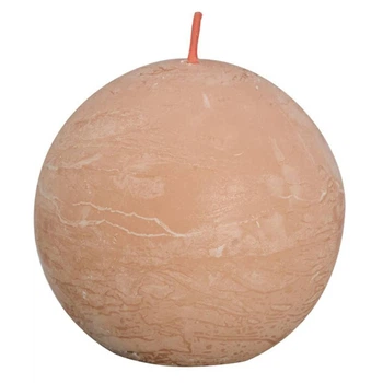 Свічка рустік куля Bolsius 76мм misty pink
