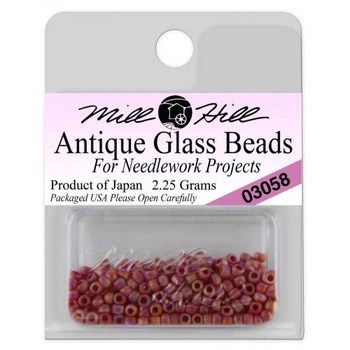 Бісер Mill Hill Antique Glass Seed Beads 03058 мардіграс червоний