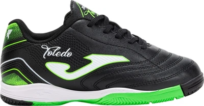 Футзалки (бампы) детские Joma TOLEDO черно-салатовые 36 TOJW2501IN