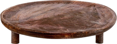 Deska do serwowania Vilde drewniana na nóżkach brązowa 30 cm (5904316446543)