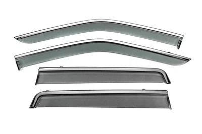 Ветровики с хромированным молдингом Niken Luxury (4 шт) для Land Rover Freelander II 2006-2014 гг