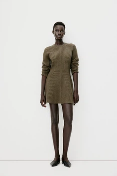 В'язане плаття H&M 1191539004c45 XS хакі (100001981)