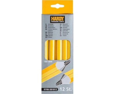 Карандаши строительные графитные Hardy 18 см 12 шт 0790-381812