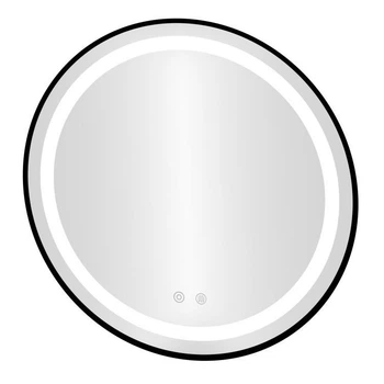 Lustro ścienne ModernHome by Multistore LED okrągłe łazienkowe 60 cm 3 barwy anti-fog włącznik dotykowy (VKM-ECO-2-60)