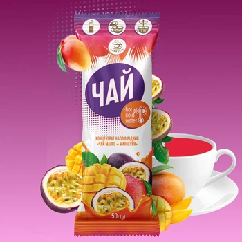 Концентрат напою рідкий Смакуйте «Чай манго-маракуйя» (50г) стік (4820195150603)