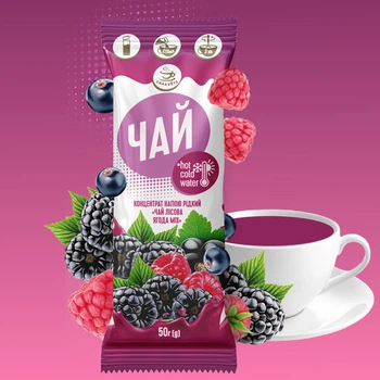 Концентрат напитка жидкий Смакуйте «Чай лесная ягода mix» (50г) стик (4820195150375)