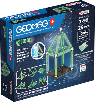 Магнітний конструктор Geomag Glow 25 деталей