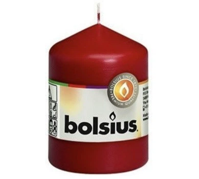 Свеча столбик Bolsius 80/58 бордо