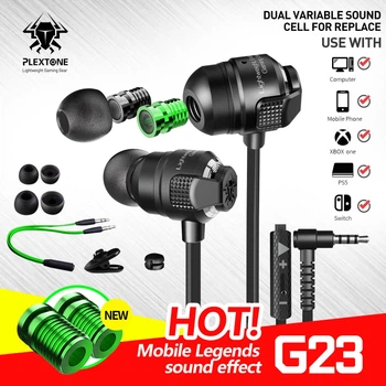 Ігрові навушники Plextone G23 Mobile Legends геймерська гарнітура з мікрофоном 3,5 мм чорний