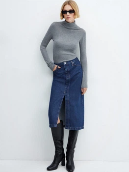 Джинсовая юбка Mango 67090440 XXL