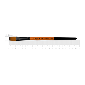 Кисть синтетика плоская Rosa FLAME 1368F №12