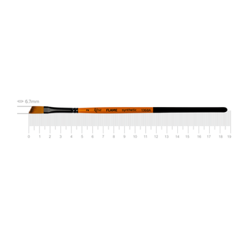 Кисть синтетика угловая Rosa FLAME 1368A №2