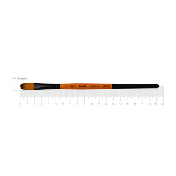 Кисть синтетика овальная Rosa FLAME 1368FR №4