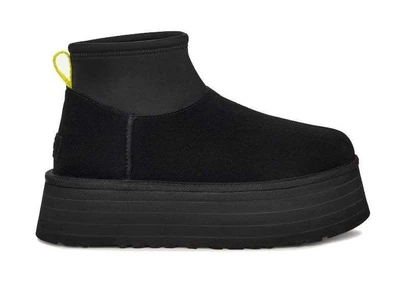 Уггі жіночі на платформі UGG Classic Mini Dipper Black (1168170-BLK) 40р. Чорний