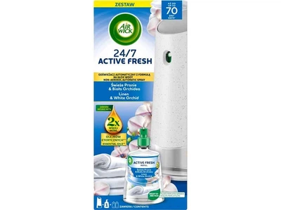 Автоматичний освіжувач повітря AIRWICK Active Fresh+флакон 228мл РАНКОВА СВІЖІСТЬ ТА КВІТИ ОРХІДЕЇ