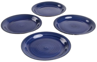 Набір тарілок Homla Oblan обідніх синіх 4 шт (5906496706646)