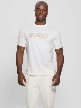 Футболка хлопковая длинная мужская Guess Eco Suron Z5RI10I3Z14 S Белая (7938516293336)