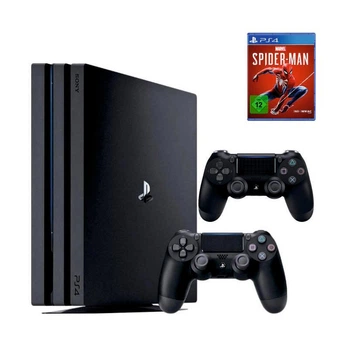 Консоль Sony PlayStation 4 PRO 1TB CUH 70-71 Black обслуженая + 2 Геймпада беспроводных DualShock 4 + Marvel's Spider-Man + гарантия Б/У