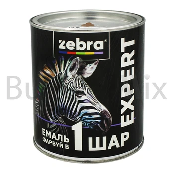 Емаль алкідна ZEBRA EXPERT 1 шар Т1086 0,7 л коричнева