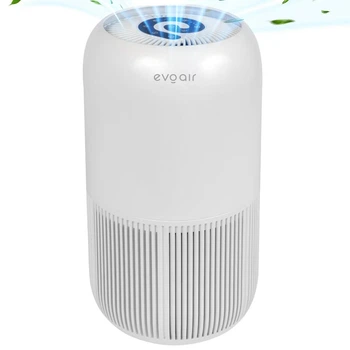 Очиститель воздуха evoair YuvoSpin 20 м² White, 170 м³/час, True HEPA, фильтр 3 в 1, предварительный фильтр, активированный уголь, ультрафиолетовая медицинская лампа, 4 скорости, таймер, ночной режим