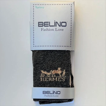 Детские колготки для мальчика Belino c лого Темно-серые 86-92 / 1-2 года