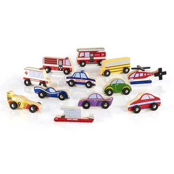 Набор транспорта Guidecraft Block Play к Дороге из дерева, 12 шт. (G6719) 4931436