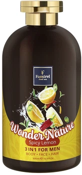 Гель-шампунь Famirel Wonder Nature Spicy Lemon 3 в 1 для мужчин 500 мл (7290114086899)