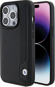 Панель BMW Leather Blue Dots для Apple iPhone 15 Pro Max Black (BMHCP15X22RBDK)